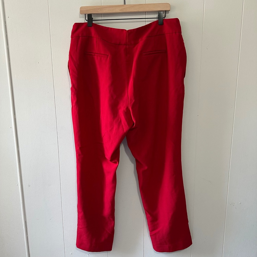 Kasper Womens Red‎ Straight Leg Dress Pants Trousers Professional Career - Picture 4 of 11